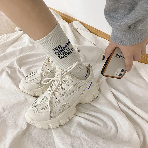 Tenisi dama din piele ecologica model uni in doua culori