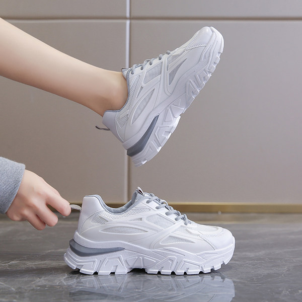 Adidasi eleganti de dama in trei culori cu talpa plata