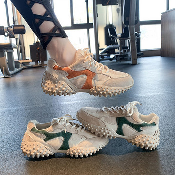 Γυναικεία μοντέρνα αθλητικά παπούτσια με κορδόνια - δύο χρώματα