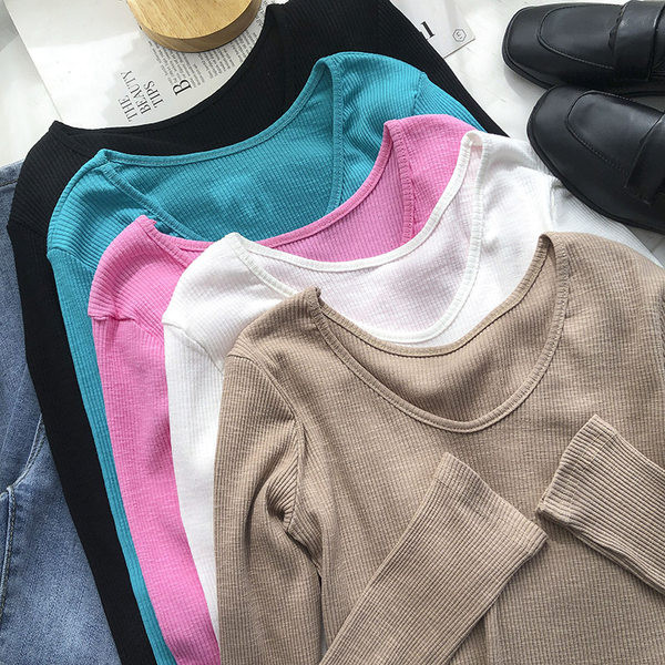 Bluză casual cu mâneci lungi și decolteu spitz