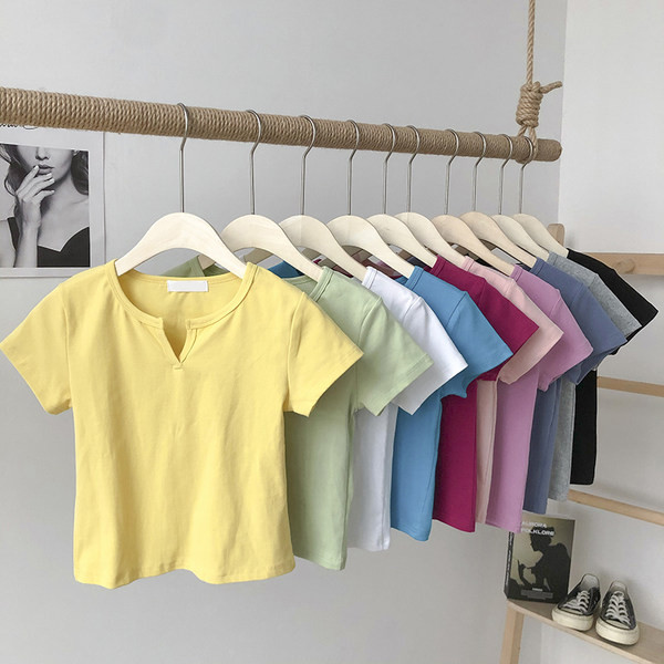 Casual μπλουζάκι με κοντό μανίκι για γυναίκες