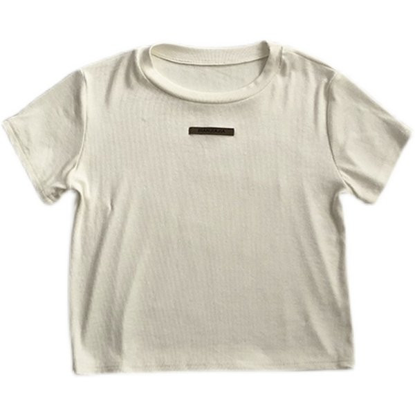 Tricou de damă cu mâneci scurte și emblemă