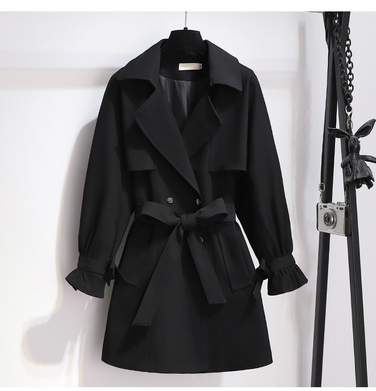 Jachetă de vânt scurtă kaki pentru femei, primăvară și toamnă 2021, noua jachetă cu temperament de înaltă calitate, de lungime medie