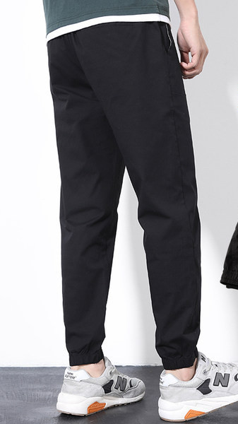 Pantaloni sport si casual cu elastic in talie si glezne