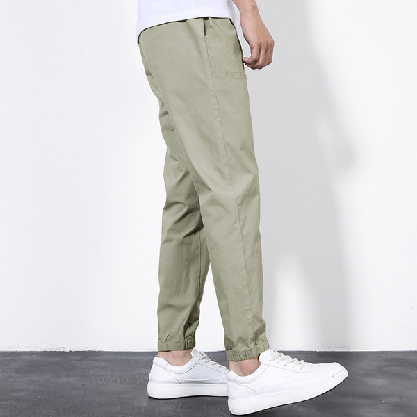 Pantaloni sport si casual cu elastic in talie si glezne