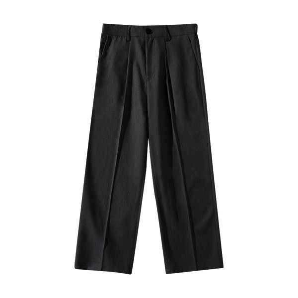 Pantaloni barbati cu buzunare - model drept in gri si negru