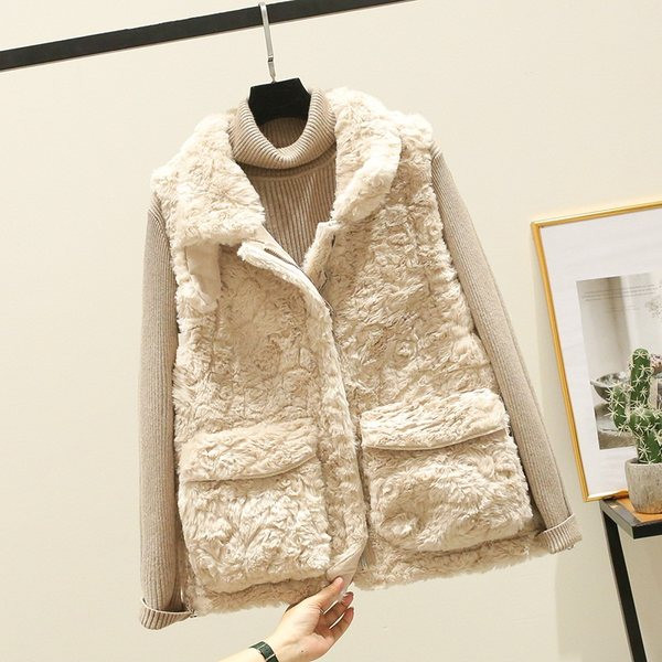 Model nou de vestă de puf cu buzunare