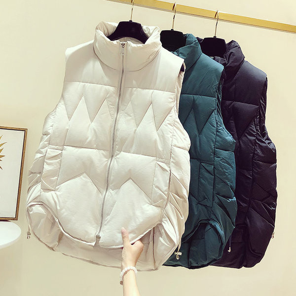 Vesta de iarna dama cu fermoar si guler