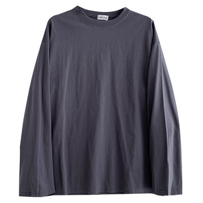 Bluză casual cu decolteu rotund și mâneci lungi