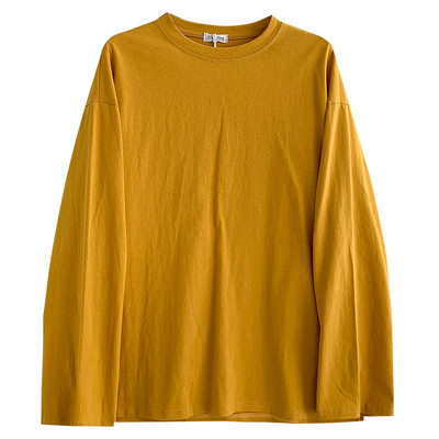 Bluză casual cu decolteu rotund și mâneci lungi