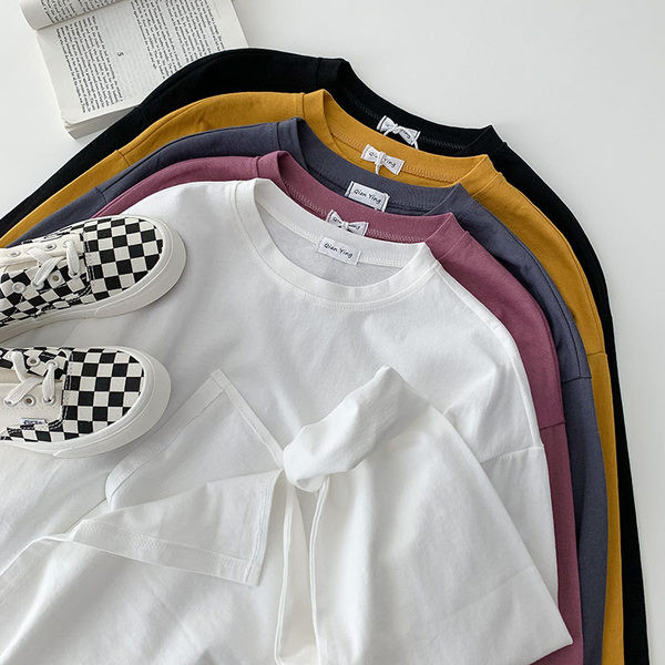 Bluză casual cu decolteu rotund și mâneci lungi