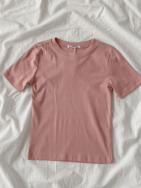 Ljetna pripijena pamučna majica kratkih rukava u više boja