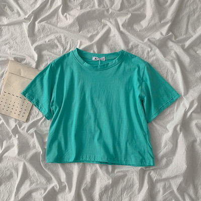 Široki model kratke pamučne majice u različitim bojama