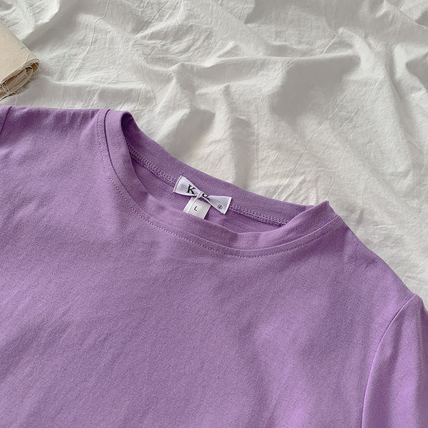 Široki model kratke pamučne majice u različitim bojama