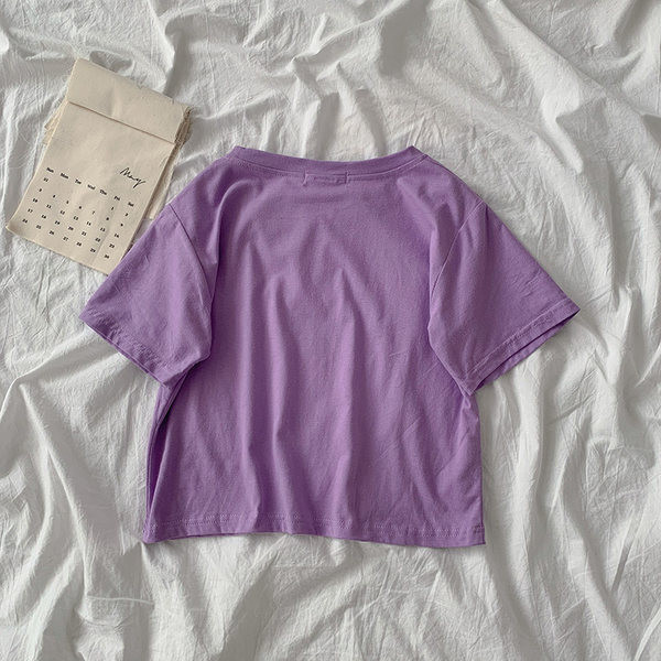 Široki model kratke pamučne majice u različitim bojama