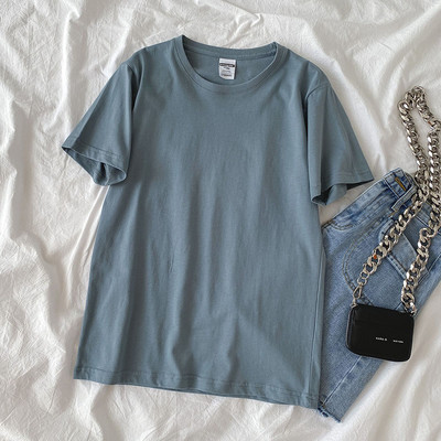 Tricou din bumbac de culoare uni pentru femei - culori diferite