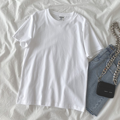 Tricou din bumbac de culoare uni pentru femei - culori diferite