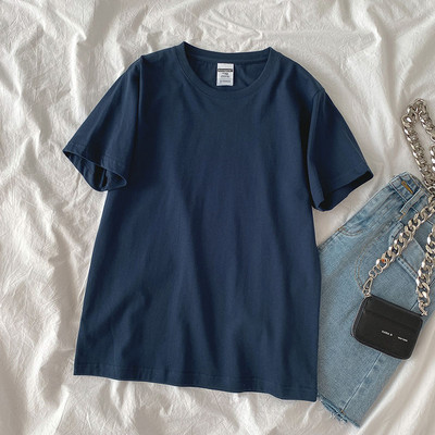 Tricou din bumbac de culoare uni pentru femei - culori diferite