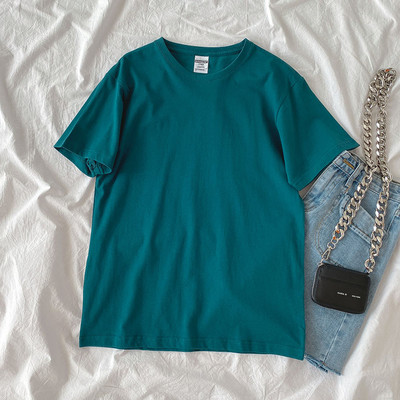 Tricou din bumbac de culoare uni pentru femei - culori diferite