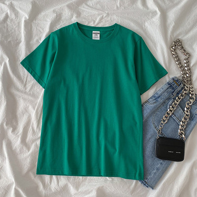 Tricou din bumbac de culoare uni pentru femei - culori diferite