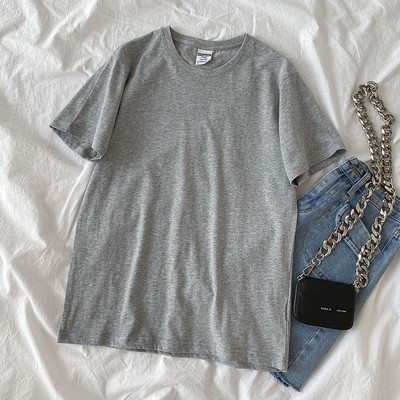 Tricou din bumbac de culoare uni pentru femei - culori diferite