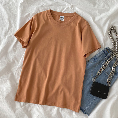 Tricou din bumbac de culoare uni pentru femei - culori diferite