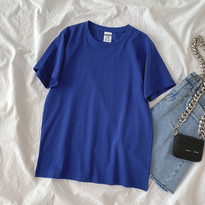 Tricou din bumbac de culoare uni pentru femei - culori diferite