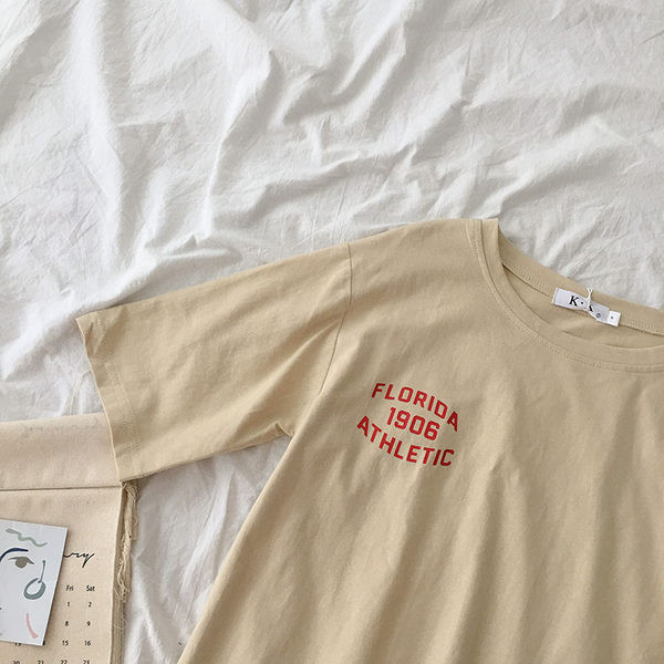 Tricou de vară model nou din bumbac cu inscripții