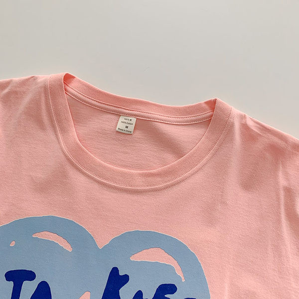 Tricou casual cu maneci scurte si imprimeu pentru femei