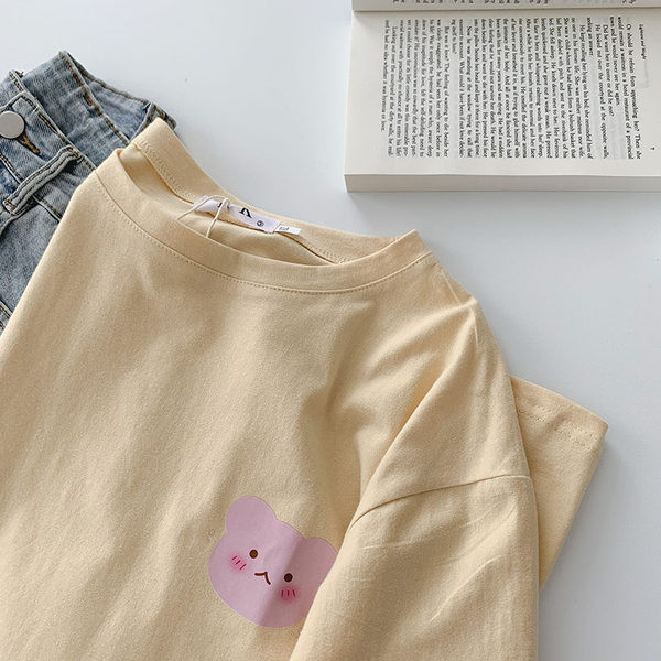 Tricou dama cu aplicare in doua culori