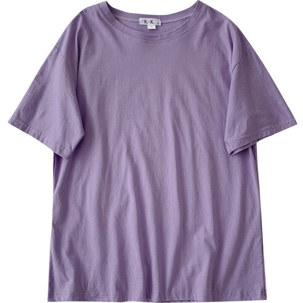 Tricou uni de damă cu decolteu rotund și mâneci scurte