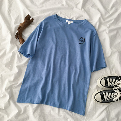 Tricou larg casual cu decolteu oval