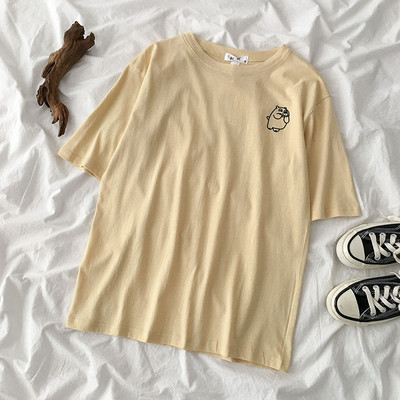 Tricou larg casual cu decolteu oval