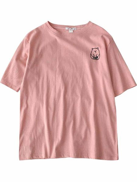 Tricou larg casual cu decolteu oval