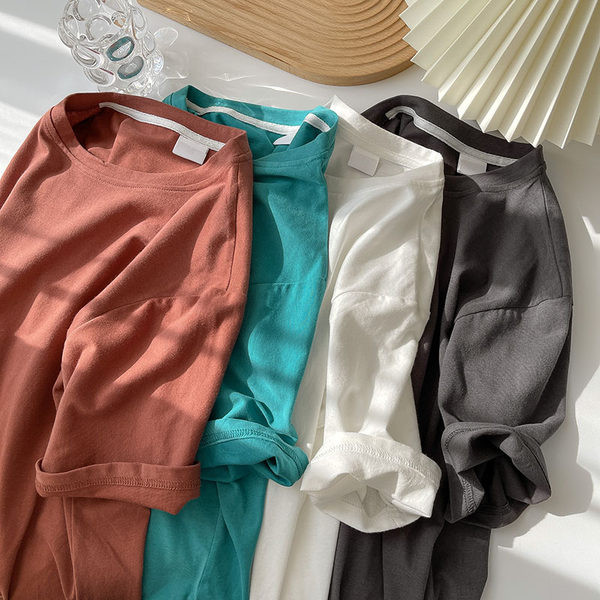 Tricou din bumbac culoare uni model uni