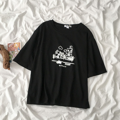 Tricou de vară din bumbac cu imprimeu