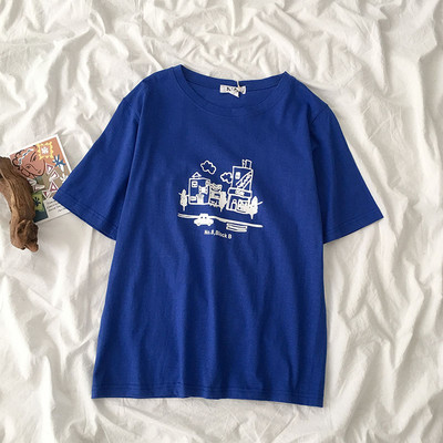 Tricou de vară din bumbac cu imprimeu