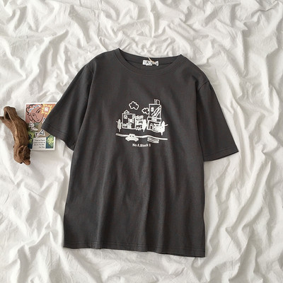 Tricou de vară din bumbac cu imprimeu