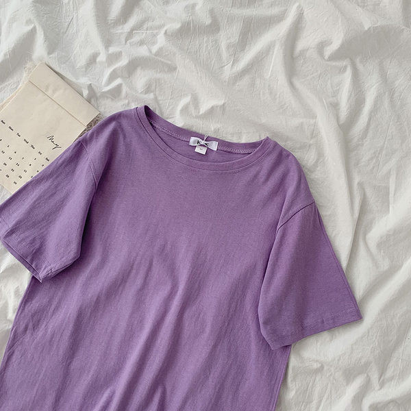 Tricou din bumbac model uni - o culoare