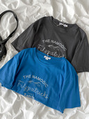 Tricou lat de zi cu zi cu inscripții