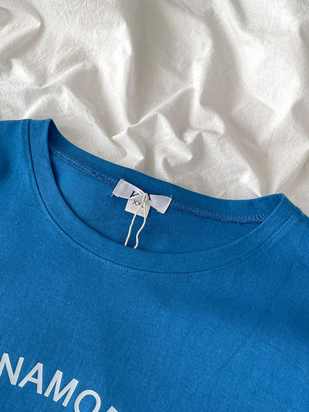 Tricou lat de zi cu zi cu inscripții