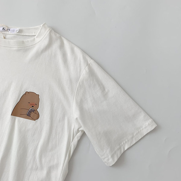 Tricou lat din bumbac pentru vara cu imprimeu color