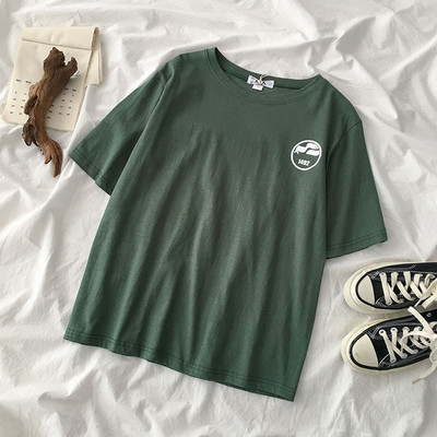 Φαρδύ καλοκαιρινό μπλουζάκι σε τρία χρώματα με απλικέ