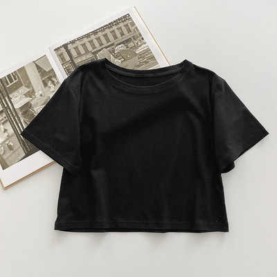 Tricou lat de dama cu decolteu rotund in mai multe culori