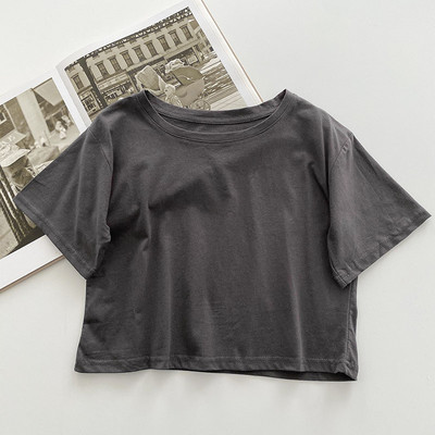 Tricou lat de dama cu decolteu rotund in mai multe culori