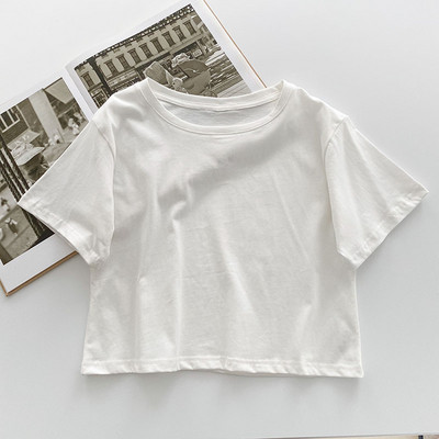 Tricou lat de dama cu decolteu rotund in mai multe culori