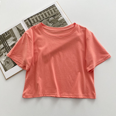 Tricou lat de dama cu decolteu rotund in mai multe culori