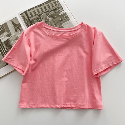 Tricou lat de dama cu decolteu rotund in mai multe culori