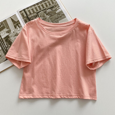 Tricou lat de dama cu decolteu rotund in mai multe culori