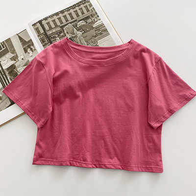 Tricou lat de dama cu decolteu rotund in mai multe culori